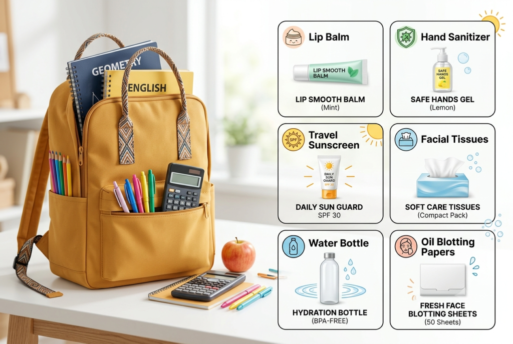 easy skincare routine for school girls