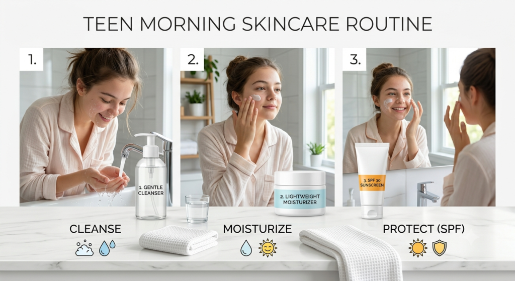 skincare routine for 13 year olds