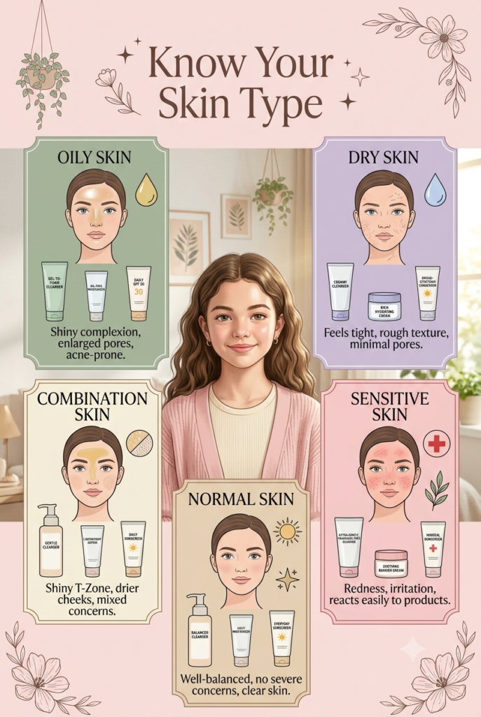 daily skincare routine for teenage girl