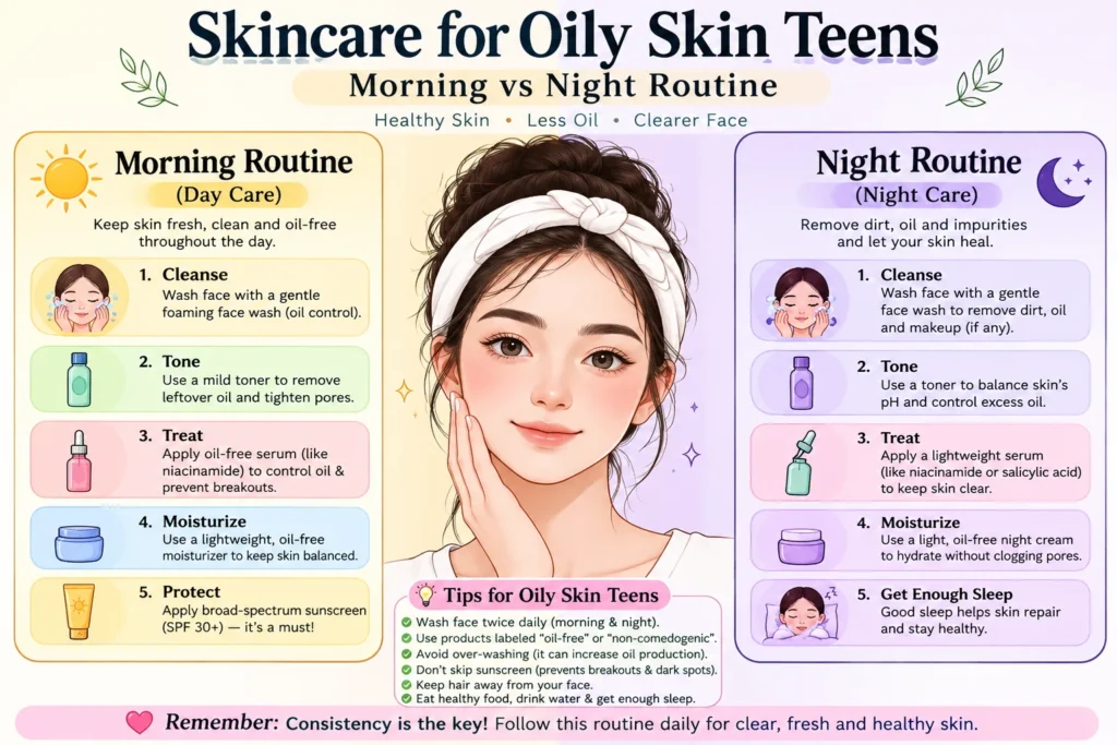 skincare for oily skin teens