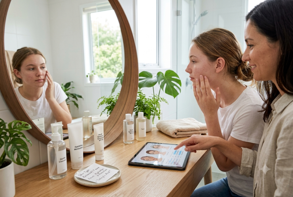 skincare routine for beginners teenage girl