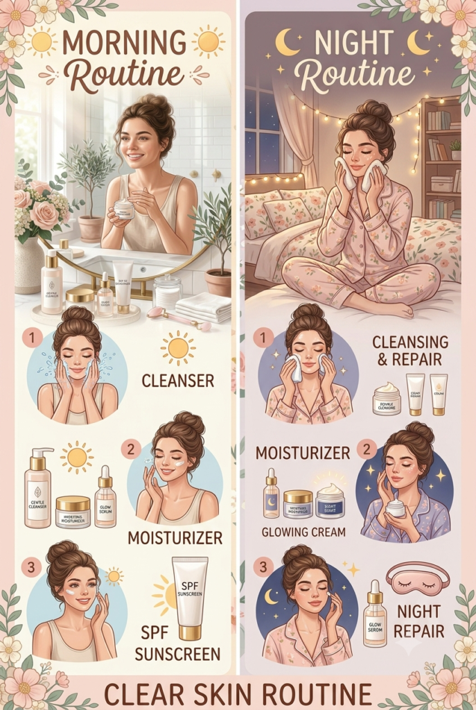 skincare routine for clear skin