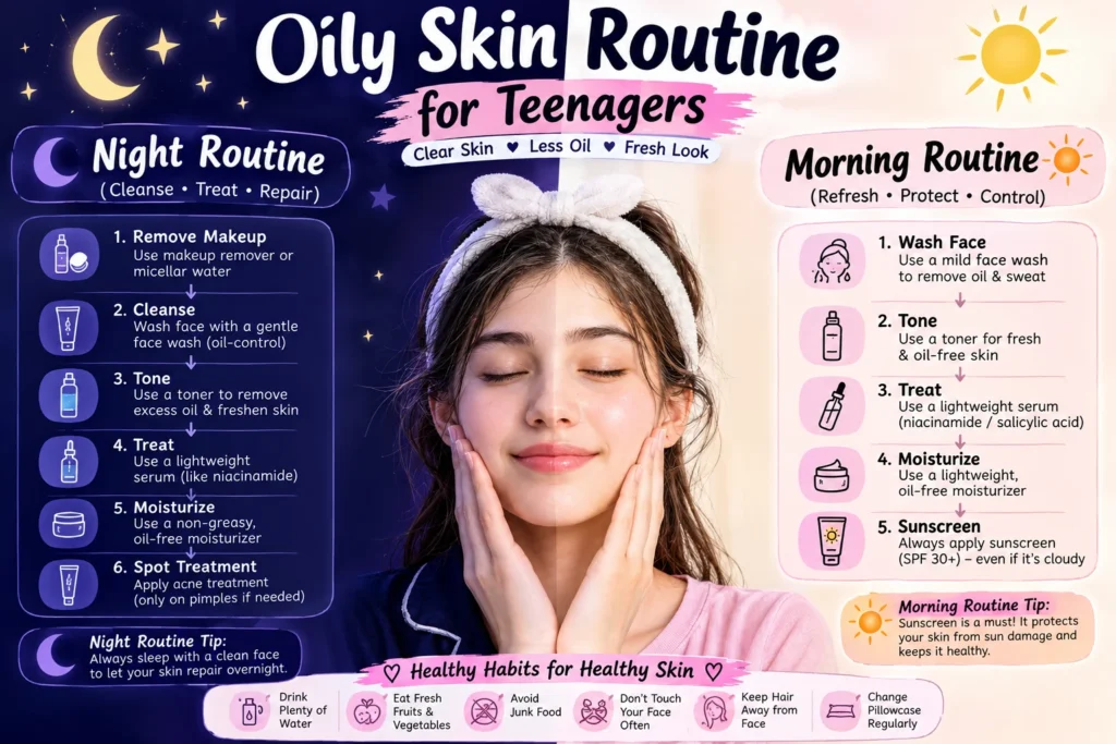 oily skin routine for teenagers