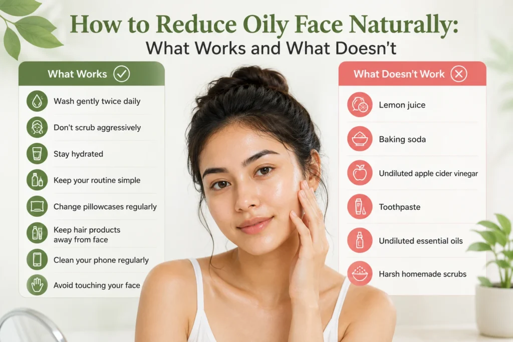 how to reduce oily face