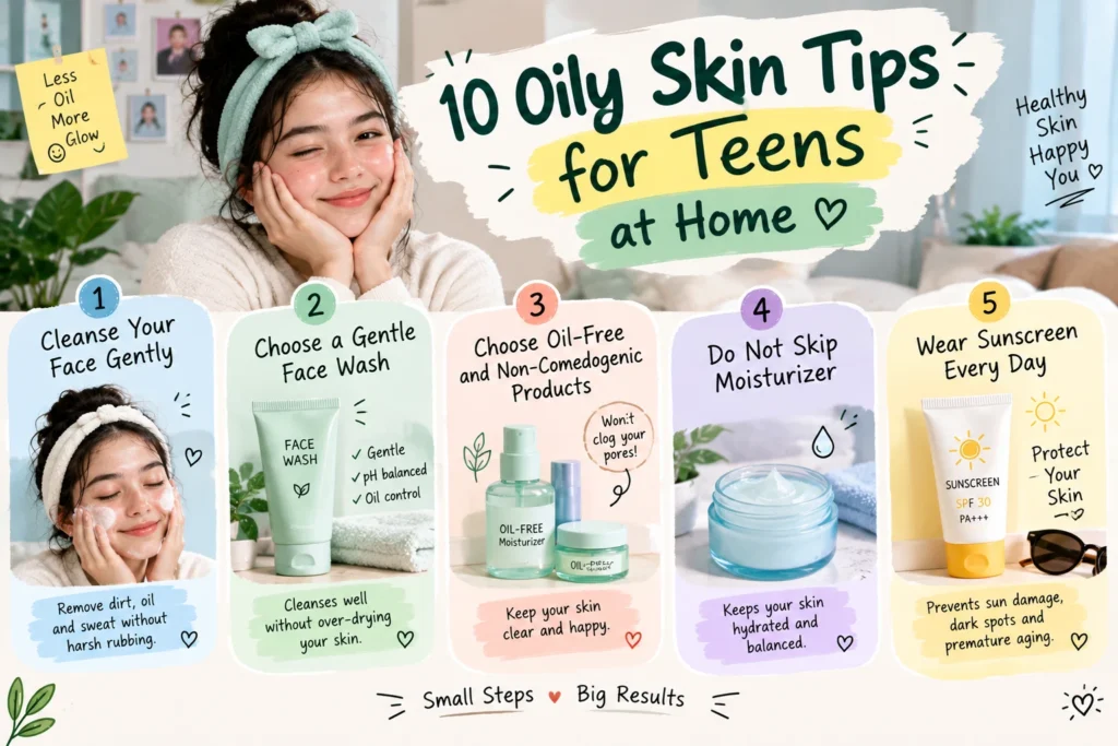 oily skin tips for teens