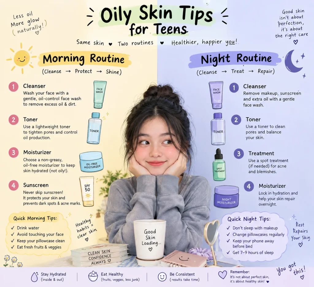 oily skin tips for teens