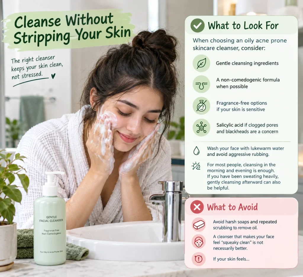 oily acne prone skincare