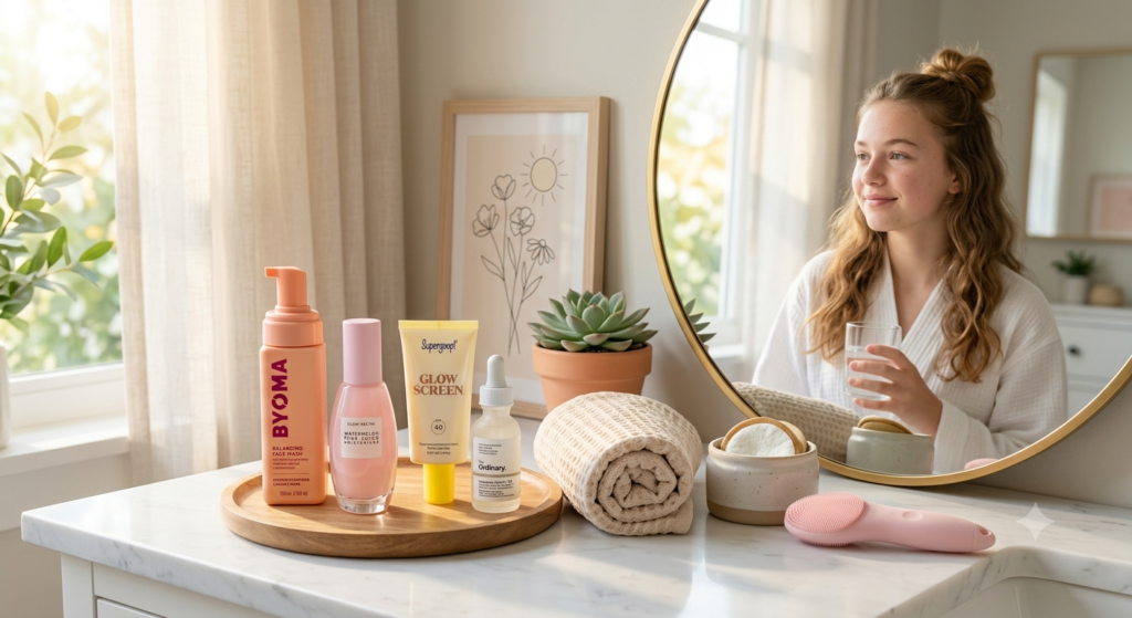 morning skincare routine for teens