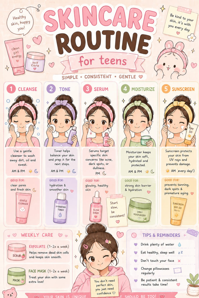 skincare routine for teens
