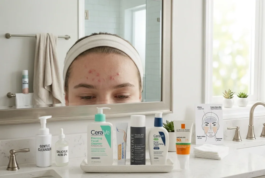 forehead acne treatment