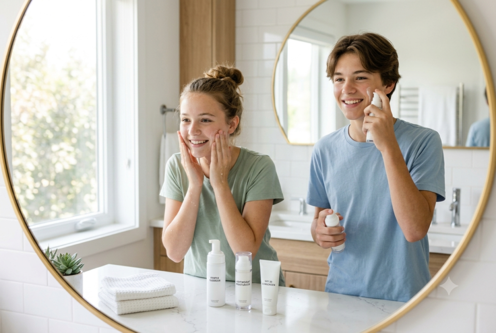 skincare routine for 15 year olds