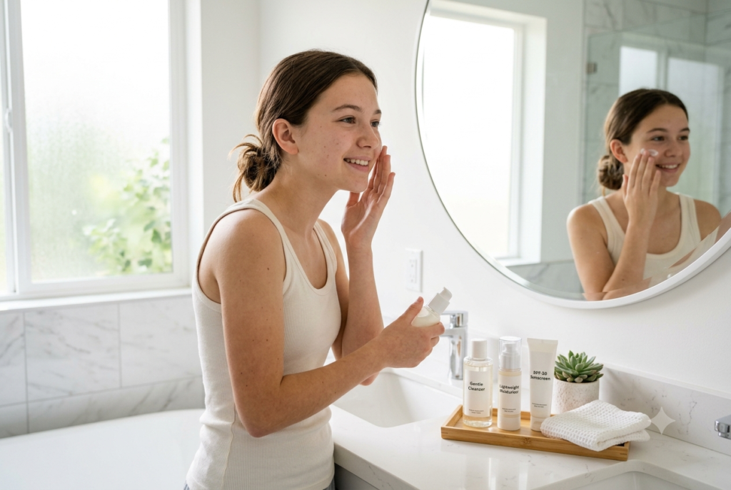 skincare routine for beginners teenage girl