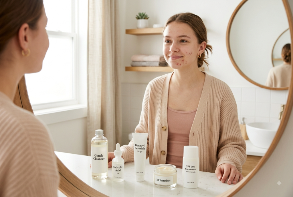 acne skincare routine for teens
