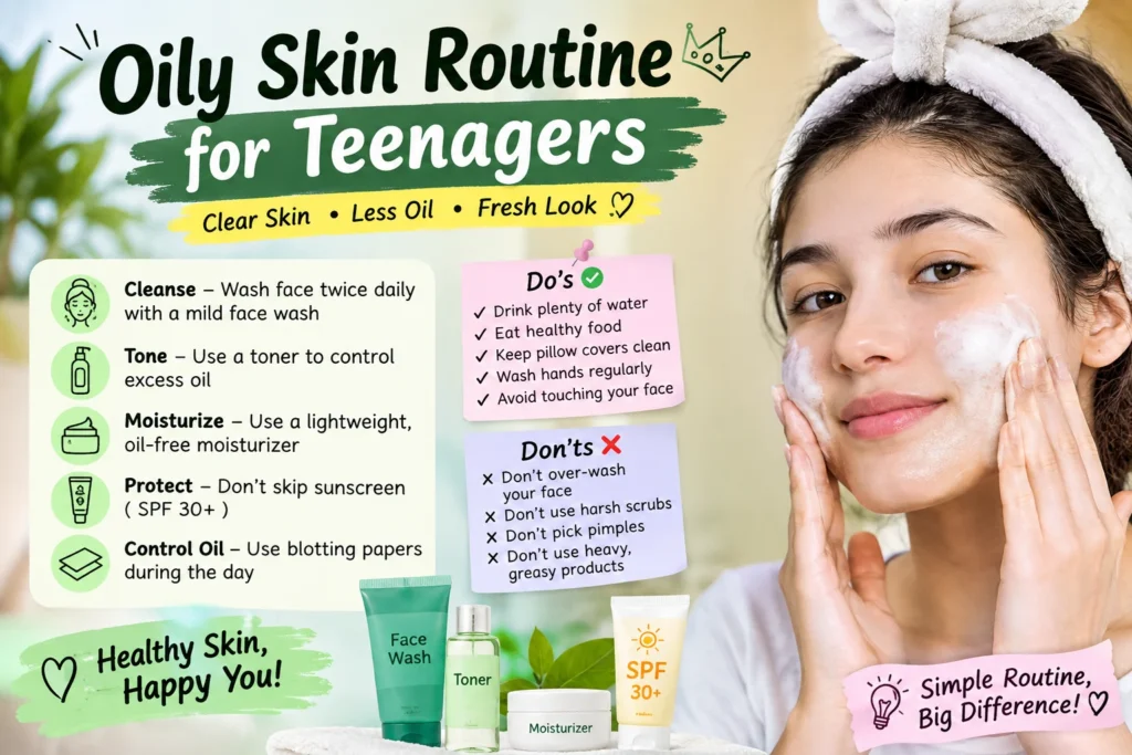 oily skin routine for teenagers
