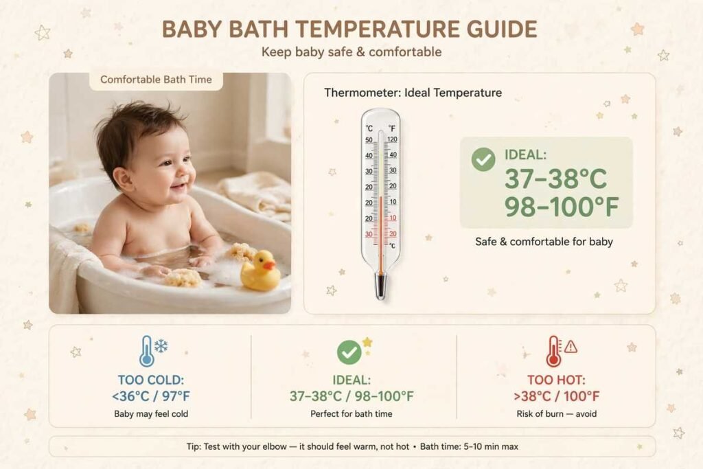 best bath temperature for babies