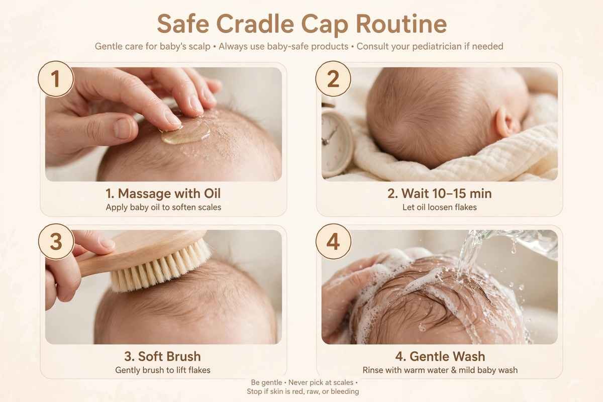 how to remove cradle cap safely
