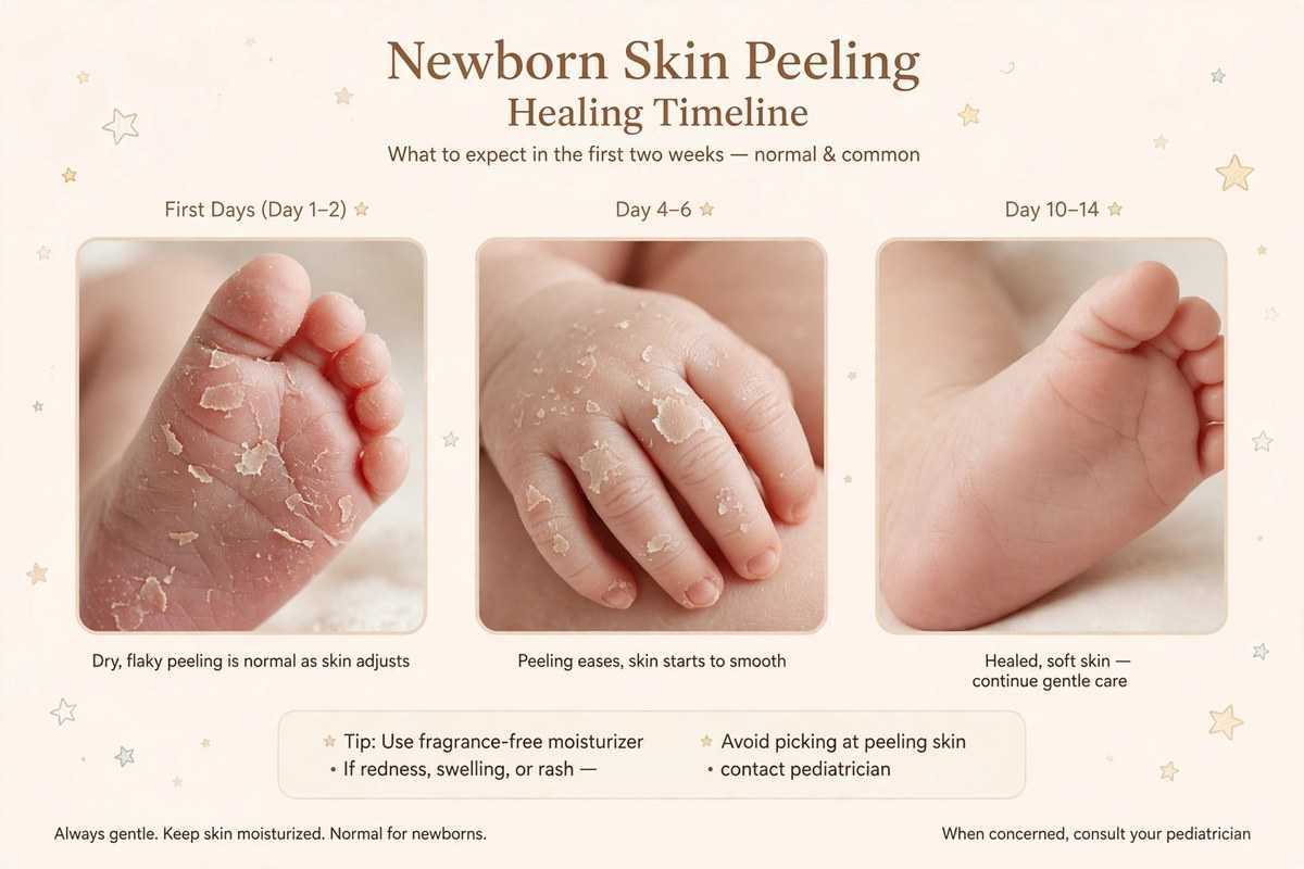 is newborn skin peeling normal