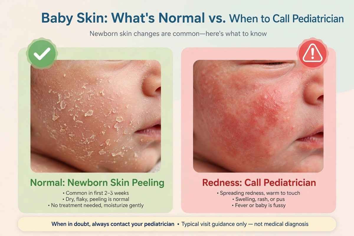 is newborn skin peeling normal