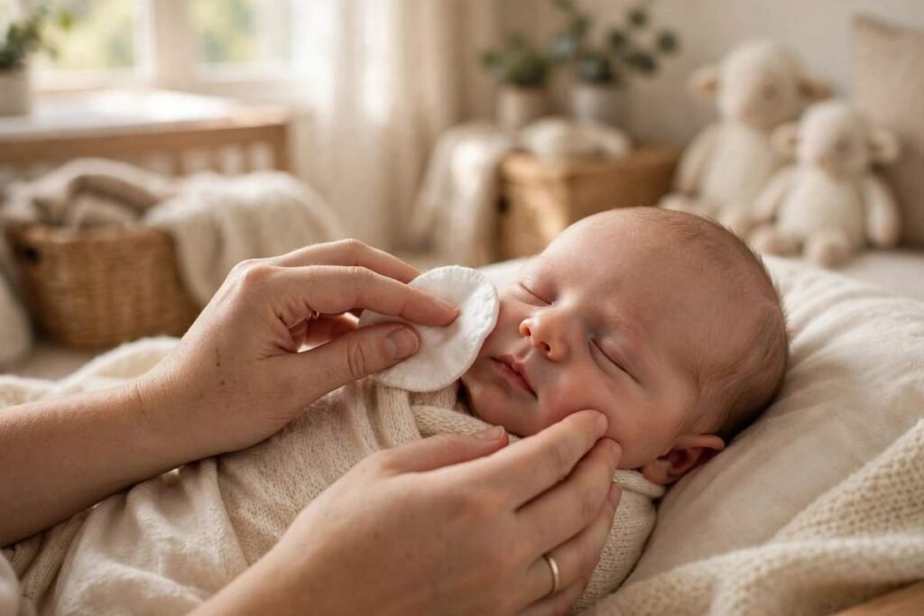 how to clean your baby's face daily