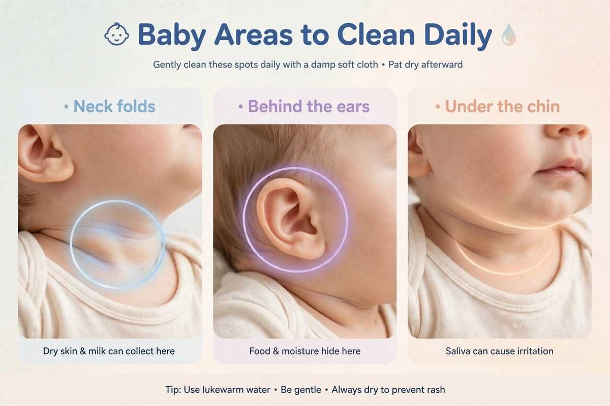 how to clean your baby's face daily