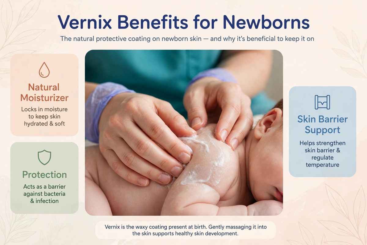 vernix on newborn skin